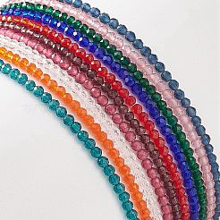 Ensemble de bracelets extensibles en perles de verre bling 10pcs 10 couleurs pour femmes&nbsp;BJEW-JB08974