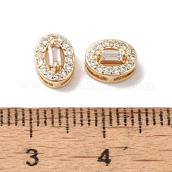 Laiton micro pavé de perles de zircone cubique claires&nbsp;KK-G503-18G