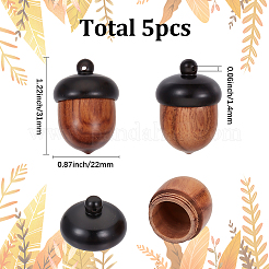 5 colgante de madera desconectable&nbsp;HJEW-SC0002-53
