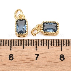 Anhänger aus Messing mit blauen Zirkonia-Pflastersteinen&nbsp;KK-L275-29G