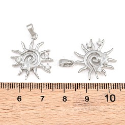 Pendenti in zirconi cubici trasparenti in micro pavè di ottone&nbsp;CU-CBABDE1-07P