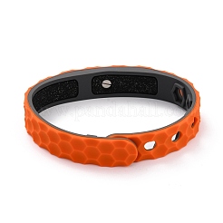 Pulseras de cordón de silicona plana&nbsp;BJEW-F421-01A