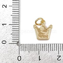 Ciondoli a forma di corona in ottone smaltato&nbsp;KK-D424-23G