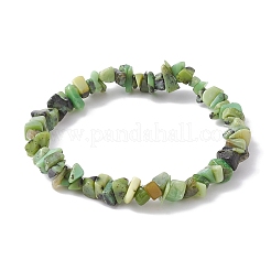 Natürliche Chrysopras-Chip-Perlen-Stretch-Armbänder für Frauen&nbsp;BJEW-JB09995