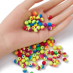 Gummierten Stil Acryl-Perlen&nbsp;MACR-YW0002-88