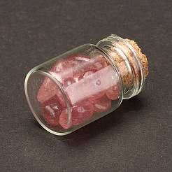 Verre transparent souhaitant une décoration de bouteille&nbsp;DJEW-A001-01B-10