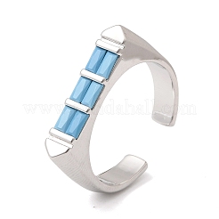 Offene Manschettenringe aus Messing mit Mikropavé und Zirkonia für Damen&nbsp;RJEW-L343-02P-01