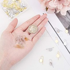 Ganci di orecchini in ottone&nbsp;KK-FH0001-25