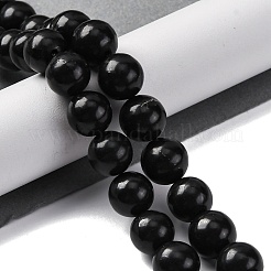 Fili di perle di shungite naturale&nbsp;G-M353-A04-12mm