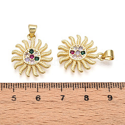 Colgante micropavé cubic zirconia de latón&nbsp;KK-D357-26G