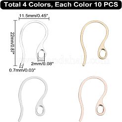 Ganchos para pendientes de acero inoxidable 304&nbsp;STAS-UN0015-49