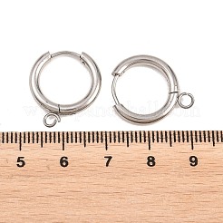 Accessoires de boucles d'oreilles créoles huggies en acier inoxydable 316&nbsp;X-EJEW-B158-01C-P