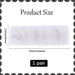 Poignets amovibles en coton avec bouton en résine&nbsp;AJEW-WH20077-020B