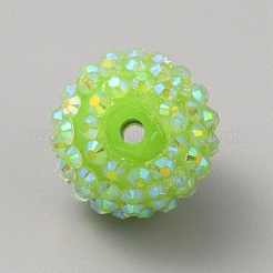 Perles de boule en gypse avec strass en résine&nbsp;RESI-CJC0025-02C