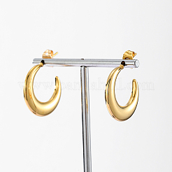 Elegante geometrische Mond Ohrstecker aus Messing&nbsp;AA9620