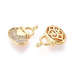 Breloques en laiton avec zircone cubique de micro pave&nbsp;KK-N263-83G