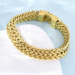 Bracelets en acier inoxydable 304 pour femmes et hommes&nbsp;BJEW-R018-12G