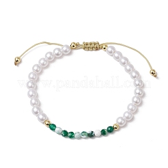 Bracelets tressés réglables en perles d'agate naturelle&nbsp;BJEW-JB11669-02