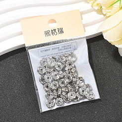 Perles d'espacement en laiton Shegrace micro-pavé de zircone cubique transparente&nbsp;XGRQ1U182-363P