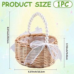 Paniers en osier avec anse en perles de plastique&nbsp;AJEW-CP0010-62