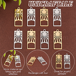 12 Stück 2 Farben 201 Edelstahlanhänger&nbsp;FIND-UN0003-98