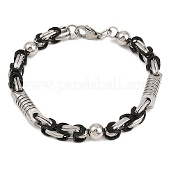 Bracelets à chaîne byzantine en acier inoxydable 201 pour femmes&nbsp;BJEW-B143-09EBP