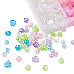 800 Stück 3 Stil 5 Farben transparente Acrylperlen&nbsp;TACR-YW0001-45