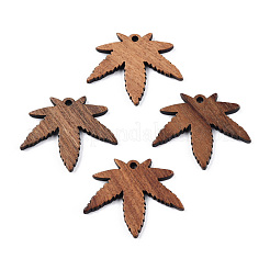 Pendentifs en bois de noyer naturel thème automne&nbsp;WOOD-T023-22