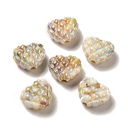 Perles acryliques opaques, cœur, Pérou, 17.2x20x9.8mm, Trou: 3.3mm