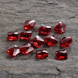 Austrian Crystal Beads, 5053, Crystal Passions, Faceted Mini Square, 208_Siam, 6x6mm, Hole: 1mm