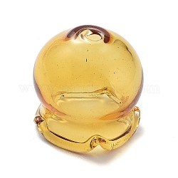 Cône de perle de verre de méduse, pour la fabrication de carillons éoliens, verge d'or, 16x15x15.5mm, Trou: 2.3mm