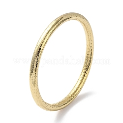 304 en acier inoxydable bracelets simples, véritable 14k plaqué or, diamètre intérieur: 2-3/8 pouce (6.05 cm)