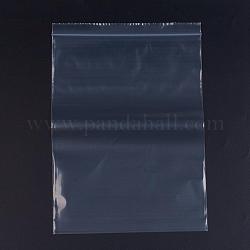 プラスチックジップロックバッグ  再封可能な包装袋  トップシール  セルフシールバッグ  長方形  ホワイト  33x23cm  片側の厚さ：3.1ミル（0.08mm）  100個/袋