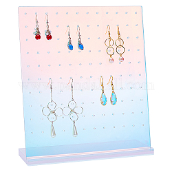 PH PandaHall 120 Holes Earring Stud Display Pegboard, Clear Acrylic Earring Holder Stand Organizer Showcase Jewelry Rack Display for Selling Retail Show Personal, 2.9x9.2x7.8
