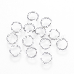 304 in acciaio inox anelli di salto aperto, connettori metallici per gioielli fai-da-te e portachiavi, colore acciaio inossidabile, 20 gauge, 6x0.8mm, diametro interno: 4.5mm