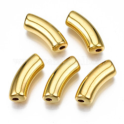 CCB Plastic Beads, Curved Tube, Golden, 34.5x13x11mm, Hole: 3.5mm
