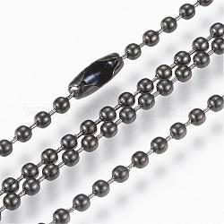 304 collar de cadena de bolas de acero inoxidable, gunmetal, 29.5 pulgada (75 cm) x2.3 mm