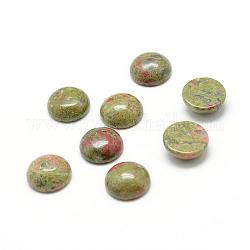 Природные Unakite драгоценный камень кабошоны, полукруглый, 6x3 мм
