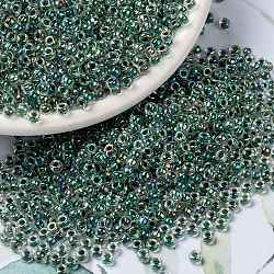 Miyuki runde Rocailles Perlen, japanische Saatperlen, 8/0, (rr277) mit Kalk ausgekleideter Kristall ab, 3 mm, Bohrung: 1 mm, ca. 422~455 Stk. / 10 g