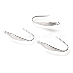 316 Surgical Stainless Steel Earring Hooks, with Vertical Loop, Ear Wire, Stainless Steel Color, 20.5x4.5mm, Hole: 1.2mm