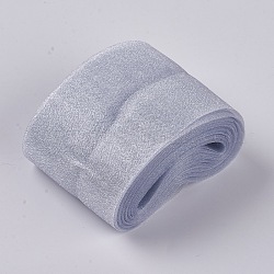 Ruban d'organza de nylon, gris clair, 2-3/8 pouce (6 cm), environ 10 yards / paquet