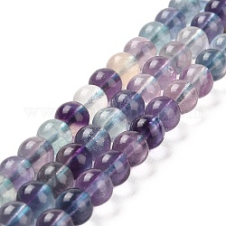Chapelets de perles en fluorite naturel, AA grade, ronde, 5.8~6.8mm, Trou: 0.8mm, Environ 62~65 pcs/chapelet, 15.24~15.75'' (38.7~40 cm)
