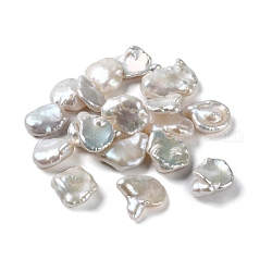 Perlas keshi naturales perlas cultivadas de agua dulce, perlas barrocas, sin perforar / sin orificio, pepitas, whitesmoke, 14~18x12~14x4~6mm
