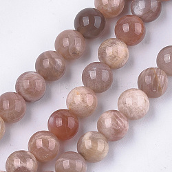 Chapelets de perles de sunstone naturelle naturelles, Grade a, ronde, 12mm, Trou: 1mm, Environ 33~37 pcs/chapelet, 15.3 pouce