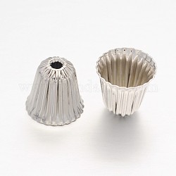 Apetalous Messing Perle Kegel, Platin Farbe, 11x11 mm, Bohrung: 1 mm