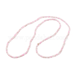 Joyería de cuentas de cintura, cadena del cuerpo, cadena de vientre con cuentas de semillas de vidrio, joyas de bikini para mujer niña, rosa, 770mm