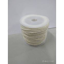 Джутовый шнур, джутовая нить, джутовый шпагат, для изготовления ювелирных изделий, цветочный белый, 2 мм, около 10.93 ярда (10 м) / рулон