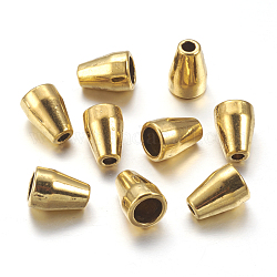 Tibetischen Stil Legierung Perle Kegel, Cadmiumfrei und Nickel frei und Bleifrei, Antik Golden, 11x8 mm, Bohrung: 2.5 mm