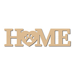 CREATCABIN Wooden Letters Cutout Signs Laser Cut Wood Sign Home Wooden Crafts DIY Art Word Unfinished Basswood Slices Decorative Hanging for Home Office Cafe Shops Wall Door Embellishment 3x12Inch