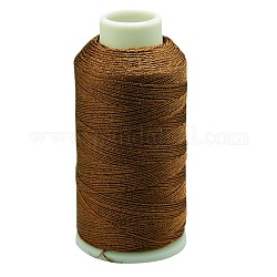 Metallic Thread, Embroidery Thread, 6-Ply, Chocolate, 0.6mm, about 546.8 yards(500m)/roll